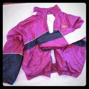 Burgendy reebok jacket